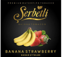 Тютюн для кальяну Serbetli Banana Strawberry (Полуниця Банан) 50 грам