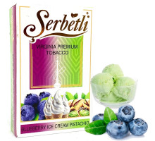 Тютюн для кальяну Serbetli Blueberry Ice Cream Pistachio (Чорнично-фісташкове морозиво) 50 грам (пачка, що потекла / термін придатності закінчився)