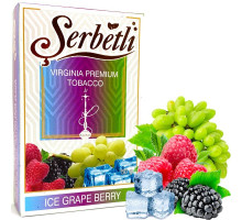 Тютюн для кальяну Serbetli Ice Grape Berry / Виноград Ягода Лід 50 грам(Пачка, що потекла)