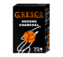 Уголь ореховый для кальяна Gresco (Греско) (72 шт Под Калауд) (1 кг) (В упаковке)