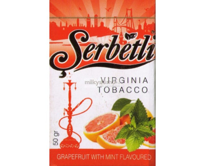 Тютюн для кальяну Serbetli Grapefruit with Mint / Грейпфрут з М'ятою 50 грам