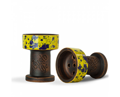 Чаша для кальяну Gusto Bowls Rook Yellow Blue (Жовтий Синій)